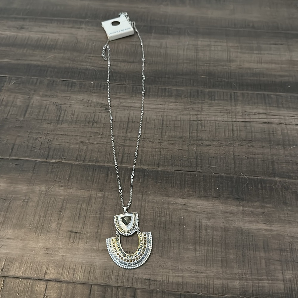 Lucky brand Elegant Silver and Gold Pendant Necklace - Picture 2 of 3